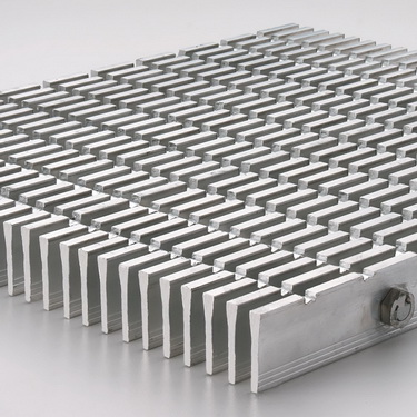Grilles gratte-pieds avec lames droites quadrillées large - LD-QL