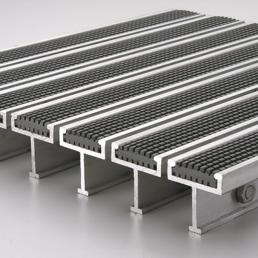 Grilles gratte-pieds avec insertion vinyle strié dans lames en forme de T - LAV2