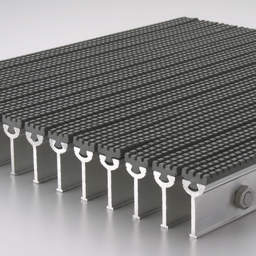 Grilles gratte-pieds avec insertion vinyle strié dans lames en forme de Y - LV2
